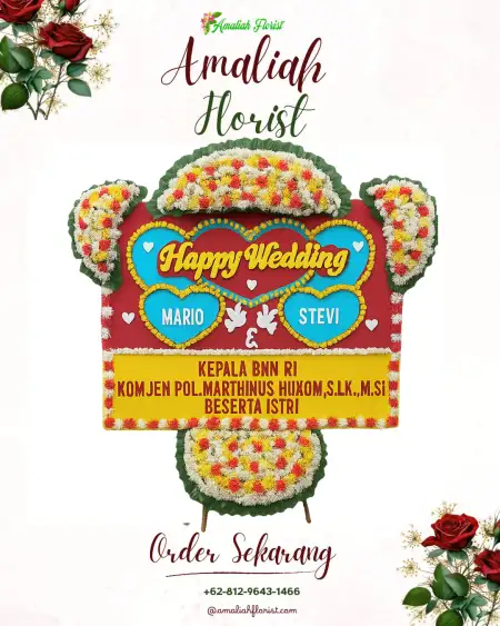 Papan Bunga Pernikahan Tulang Bawang Baru